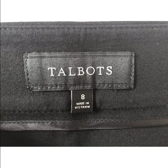 Talbots Black A-Line Skirt Buttons Front Career 8 - Picture 6 of 7